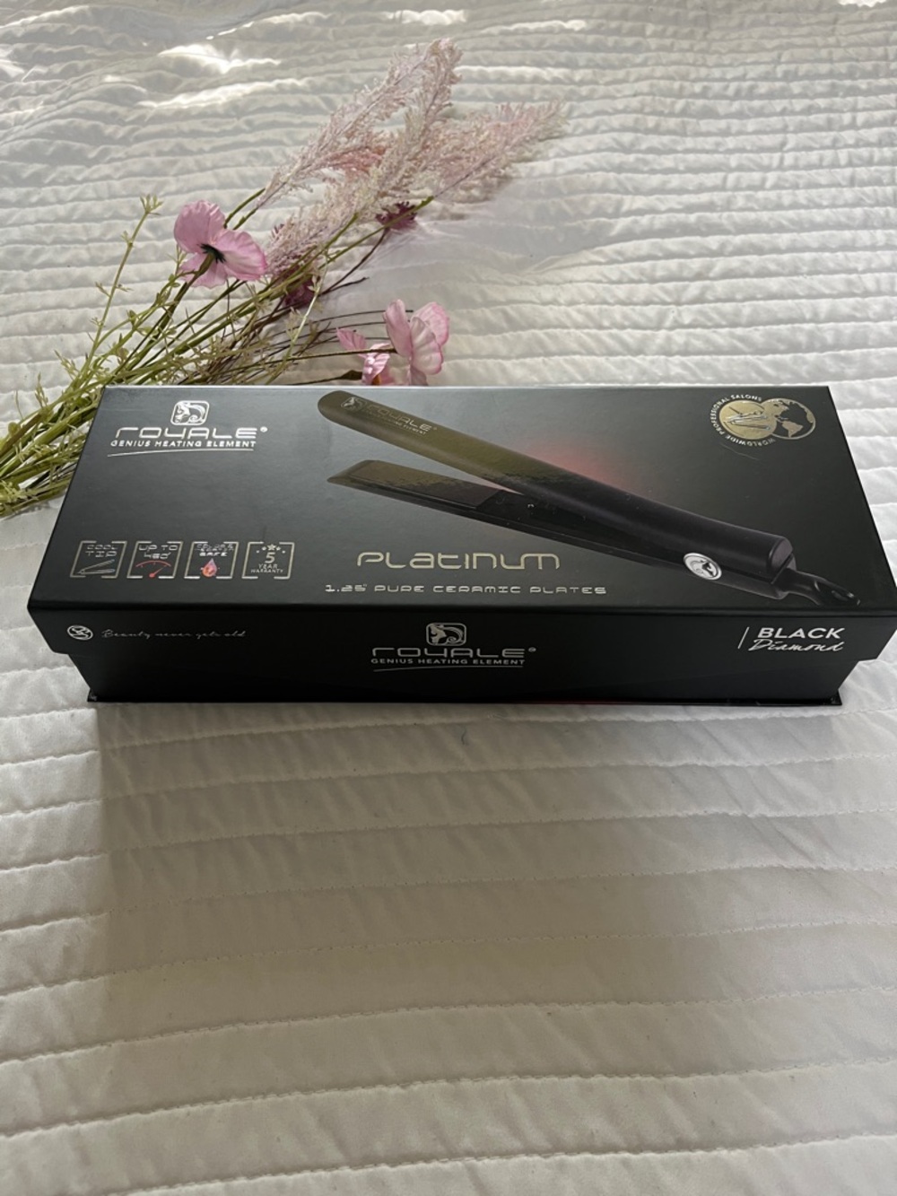 🌾RRL Platinum Black Ceramic Flat Iron - Black